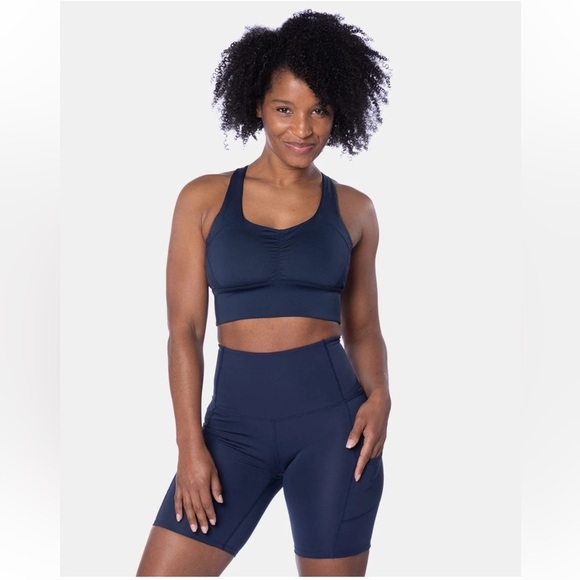 Handful Pants - Handful High Five High Waisted Biker Shorts Size S In Night Swim Navy